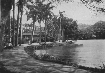 Kandy Lake en Drive, ca. 1890, 1910