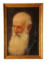 Olieverfschilderij van een oudere man