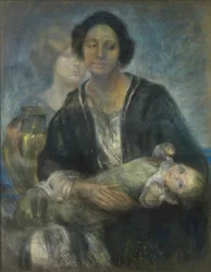 Italiaanse vrouw met kind
