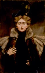 Natalie in bontcape, 1897
