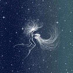 Etherische kosmische godin
