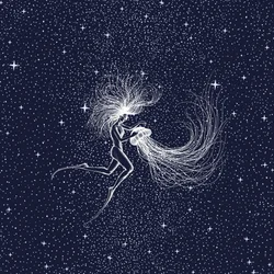 Etherische kosmische vrouw