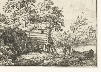 Landschap met vissershut