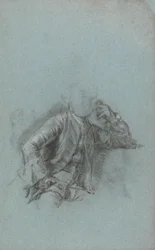 Studie voor een portret van een zittende heer