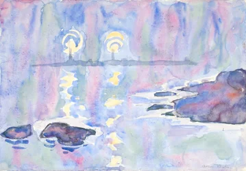 Aquarel nr. 73, Blauw en Lavendel, 1928