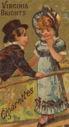Uit de serie Meisjes en Kinderen N64 ter promotie van Virginia Brights Sigaretten voor Allen &..., 1886