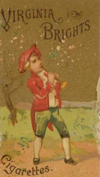 Uit de serie Meisjes en Kinderen N64 ter promotie van Virginia Brights Sigaretten voor Allen &..., 1886