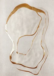 Vloeibare gouden vormen