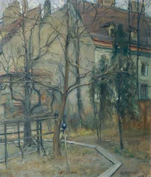Somber winterdag (uitzicht vanuit mijn atelierraam)