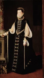Portret van Elisabeth van Frankrijk of Isabelle van Valois, koningin van Spanje