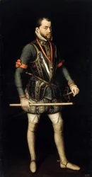 Portret van Filips II 1527-1598, koning van Spanje en Portugal