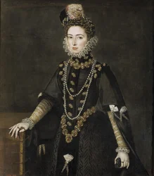 Portret van de Infanta Catherine Michelle van Spanje 1567-1597, 1584-1585
