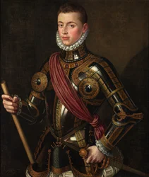 Spaans:  Don Juan de Austria armado Don Juan van Oostenrijk gewapend