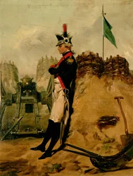 Alexander Hamilton (1757-1804) in het uniform van de artillerie van New York