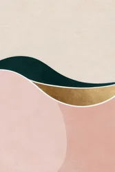 Roze en gouden golven