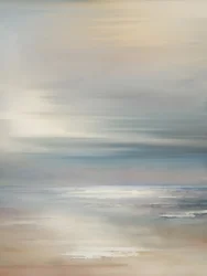 Mistige oceaanhorizon