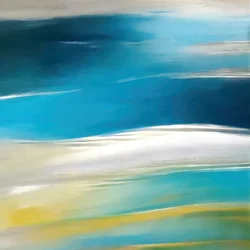 Modern blauw zeegezicht