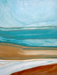 Rustgevend abstracte kusttaferel