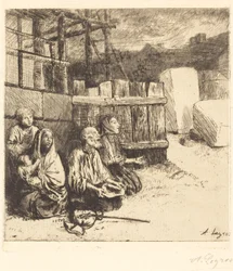 Engelse bedelaars Les mendiants anglais, 1875