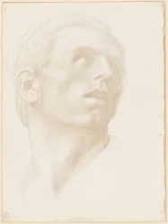 Hoofd van een man die naar rechts kijkt, 1890s