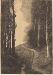 Landschap met berkenbomen Le paysage aux bouleaux