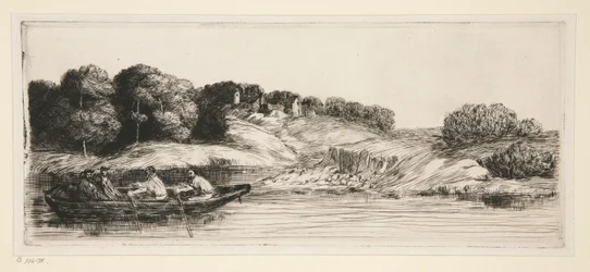 Le paysage au bateau (Landschap met een boot, 1e plaat)