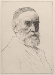 Portret van George Frederic Watts, 1879
