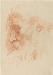 Studie van een mannenhoofd