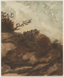 Zonsondergang Over de Heuvel, tweede helft 1800s