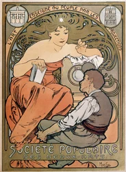 Poster voor de Societe Populaire des Beaux Arts, 1897