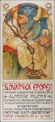 Poster voor de tentoonstelling De Slavische Epos Slovanská epopej, 1928