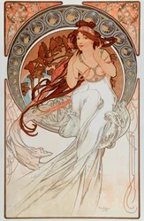 De muziek. Uit een serie lithografieën