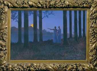 Het geheim van de nacht (schilderij op doek)