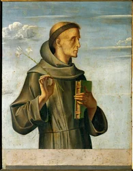 Heilige Antonius van Padua (tempera op hout)