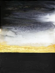 Zwartgouden abstracte stroom
