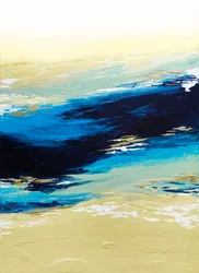 Blauw-gouden zeegezicht