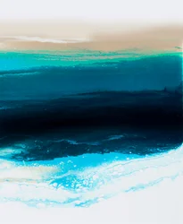 Diepe blauwe oceaanstroming