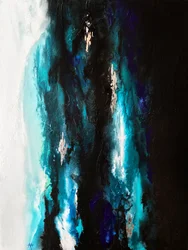 Diepgroenblauwe stroming