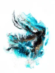 Dynamische blauwgroene stroming