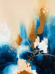 Goudblauw Abstract
