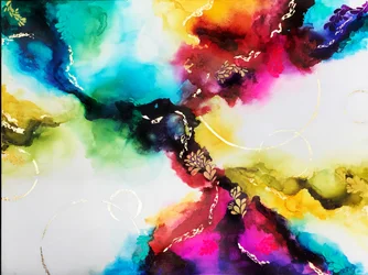 Levendige abstracte stroming