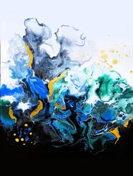 Levendig abstracte voorstelling van de oceaan