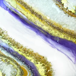 Levendig paars-gouden geode