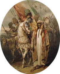 Arabische krijgers in opmars, 1855