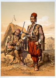 Turkse voetknechten in het Ottomaanse leger, 1857