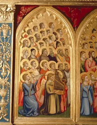 Engelen van de Kroning van de Maagd Polyptych (midden linker paneel)