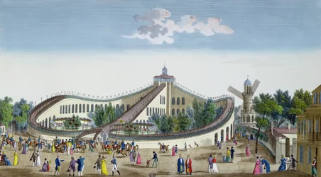 Promenades Aeriennes, Jardin Baujon, geëerd door de aanwezigheid van Hare Majesteit, 2 augustus 1817