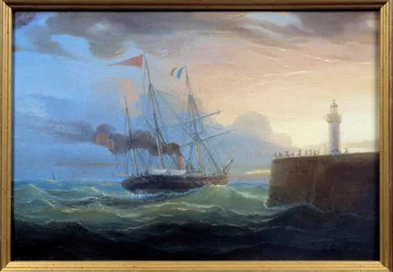 Stoom vertrekt uit de haven