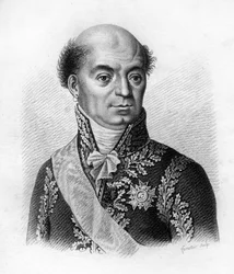 Dominique Catherine, Markies de Pérignon Maarschalk van Frankrijk (1754-1818). Gegraveerd door Ambroise Tardieu in 1818. Stella Collectie.