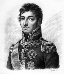 Generaal Lefèvre Desnouettes (1773-1822) - in “Portretten van de Franse generaals na de overwinningen en veroveringen van de Fransen”. Gegraveerd door Ambroise Tardieu in 1818. Stella Collectie.